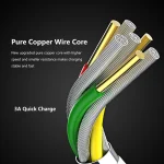 ENKAY Hat-Prince U015 18W 3A QC3.0 Fast Charging Power Adapter US Plug Portable Travel Charger, With 3A 1m 8 Pin Cable, With 3A 1m Type-C Cable, With 3A 1m Micro USB Cable - Image 6