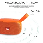 T&G TG173 TWS Subwoofer Bluetooth Speaker With Braided Cord, Support USB / AUX / TF Card / FM - Image 3