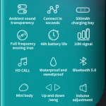 T25 Over-ear Bluetooth 5.0 Single-ear Invisible Wireless Earphone High Definition Call Super Long Standby Bone Conduction Earphone - Image 16