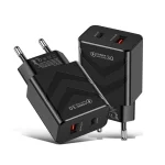 LZ-715 PD + QC 3.0 Dual Ports Fast Charging Travel Charger, EU Plug, EU Plug - Image 2