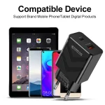 LZ-715 PD + QC 3.0 Dual Ports Fast Charging Travel Charger, EU Plug, EU Plug - Image 5