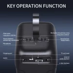 BT08 Portable Cylindrical Bluetooth Speaker, Supports TF card / FM / 3.5mm AUX / U Disk - Image 5