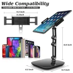 NS-06B Aluminum Alloy Foldable Adjustable Tablet Desk Stand for iPad, Huawei, Apple - Image 4