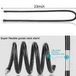 XWJ-1802D Magnetic Universal Tablet & Cell Phone Holder, Lazy Hanging on Neck Bracket, Mobile Phone Stand, 360 Degree Rotating Bendable Flexible Gooseneck Mount for Desk, Bed, Sofa for Any Phone & Tablet - Image 4