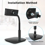 NS-06A Cell Phone Stand, 360 Degree Rotating,Aluminum Alloy Material,Thick Case Friendly Phone Holder Stand for Desk, Compatible with All Mobile Phones,iPhone,iPad,etc - Image 3