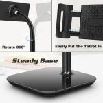 NS-06A Cell Phone Stand, 360 Degree Rotating,Aluminum Alloy Material,Thick Case Friendly Phone Holder Stand for Desk, Compatible with All Mobile Phones,iPhone,iPad,etc - Image 5