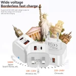 YSY-6087PD 20W PD3.0 + QC3.0 Dual Fast Charge Travel Charger with Type-C to Type-C Data Cable, EU Plug, US Plug, UK Plug - Image 5