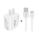 ENKAY Hat-Prince 20W PD Type-C + QC 3.0 USB Fast Charging Travel Charger Power Adapter with Fast Charge Data Cable, US Plug, With 8 Pin Cable, With Type-C Cable, With Micro USB Cable