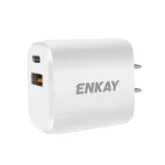 ENKAY Hat-Prince 20W PD Type-C + QC 3.0 USB Fast Charging Travel Charger Power Adapter with Fast Charge Data Cable, US Plug, With 8 Pin Cable, With Type-C Cable, With Micro USB Cable - Image 2