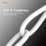 ENKAY Hat-Prince 20W PD Type-C + QC 3.0 USB Fast Charging Travel Charger Power Adapter with Fast Charge Data Cable, US Plug, With 8 Pin Cable, With Type-C Cable, With Micro USB Cable - Image 9