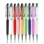 AT-22  2 in 1 Universal Flash Diamond Decoration Capacitance Pen Stylus Ballpoint Pen - Image 4