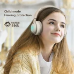 BT06C Cute Wireless Bluetooth 5.0 Headset for Children with Microphone LED Light Suppport Aux-in - Image 2