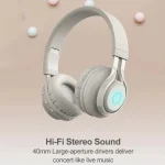 BT06C Cute Wireless Bluetooth 5.0 Headset for Children with Microphone LED Light Suppport Aux-in - Image 5