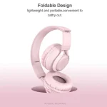 BT06C Cute Wireless Bluetooth 5.0 Headset for Children with Microphone LED Light Suppport Aux-in - Image 6