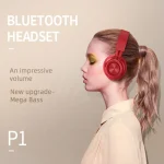 Fingertime P1 Wireless Bluetooth 5.0 Stereo Soft Leather Earmuffs Foldable Headset Built-in Mic for PC / Cell Phones - Image 3