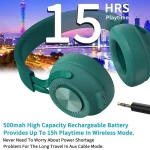 Fingertime P1 Wireless Bluetooth 5.0 Stereo Soft Leather Earmuffs Foldable Headset Built-in Mic for PC / Cell Phones - Image 5
