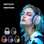 AKZ MAX10 Head-mounted RGB Wireless Bluetooth Music Headset With Microphone, Supports TF Card - Image 2