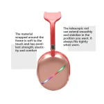 AKZ MAX10 Head-mounted RGB Wireless Bluetooth Music Headset With Microphone, Supports TF Card - Image 9