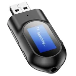 T17 USB Bluetooth 5.0 Receiver Transmitter 2 in 1 Audio Adapter with LCD Display for PC TV Car 3.5mm AUX - Image 4