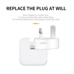 2 PCS XJ01 Power Adapter for iPad 10W 12W Charger & MacBook Series Charger, UK Plug - Image 3