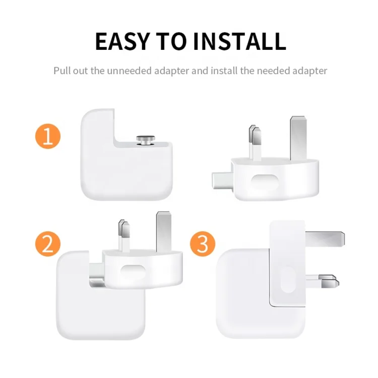 SYA0015433_5.webp 2 PCS XJ01 Power Adapter for iPad 10W 12W Charger & MacBook Series Charger, UK Plug - Image 6