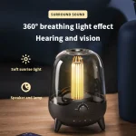 LP-20 LED Night Light Wireless Bluetooth 5.0 Music Speaker Support TF Card / AUX - Image 2