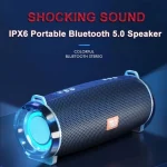 T&G TG192 LED Flashing Light Portable Wireless Bass 3D Stereo Bluetooth Speaker, Support FM / TF Card / USB - Image 2