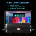 T&G TG187 Portable Waterproof Wireless Bass Surround Bluetooth Speaker with Shoulder Strap, Support FM / TF Card - Image 3