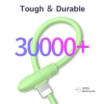 ENKAY Hat-Prince ENK-CB210 2.4A USB to 8 Pin 90 Degree Elbow Silicone Data Sync Fast Charging Cable, Cable Length: 1.2m, 1.2m 2.4A Elbow - Image 3