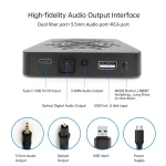 Q3 HiFi Wireless Bluetooth Digital Audio Receiver Support AUX 3.5mm / Optical Fiber / USB Output - Image 4