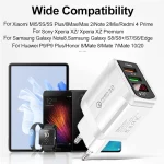 F002C QC3.0 USB + USB 2.0 LED Digital Display Fast Charger with USB to Micro USB Data Cable, EU Plug, EU Plug +  Micro USB Cable - Image 6