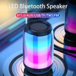 P4 LED Portable Bluetooth Wireless Bass Waterproof Outdoor Speaker Support AUX / TF Card / USB - Image 2