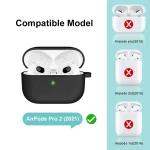 ENKAY Hat-Prince Thickened Silicone Protective Case Shock-Absorbing Cover with Keychain for Apple AirPods Pro 2 2021 - Image 7