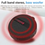 BT368 LED Digital Display Bluetooth Speaker Outdoor Portable IPX65 Waterproof Support Hands-free / TF Card - Image 4