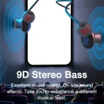 GYM530 Magnetic Neck-mounted Noise Cancelling Sports Earphones In-ear Stereo Support Handsfree / TF Card - Image 6