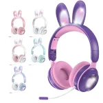 KE-01 Rabbit Ear Wireless Bluetooth 5.0 Stereo Music Foldable Headset with Mic For PC - Image 2