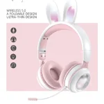 KE-01 Rabbit Ear Wireless Bluetooth 5.0 Stereo Music Foldable Headset with Mic For PC - Image 3