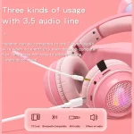 KE-01 Rabbit Ear Wireless Bluetooth 5.0 Stereo Music Foldable Headset with Mic For PC - Image 6