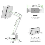 AP-7LC 360 Degree Rotating Adjustable Lifting Long Arm Lazy Bedside Desktop Tablets Phones Holder - Image 3