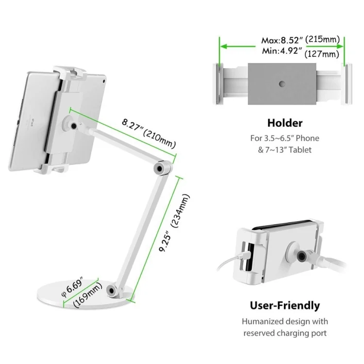 SYA0016381_3.webp AP-7L Desktop Stand For Smartphone And Tablet,Long Arm Stand For iPad / Samsung - Image 4