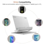 Universal Metal Tablet Mobile Phone Holder Stand 360 Degree Rotating Accessory Foldable Desktop - Image 6
