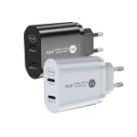 002 40W Dual Port PD / Type-C Fast Charger for iPhone / iPad Series, EU Plug, EU Plug - Image 2