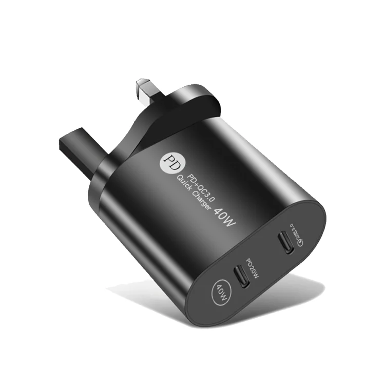 SYA001640701A.webp 002 40W Dual Port PD USB-C / Type-C Fast Charger for iPhone / iPad Series, UK Plug, UK Plug - Image 1