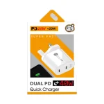 002 40W Dual Port PD USB-C / Type-C Fast Charger for iPhone / iPad Series, UK Plug, UK Plug - Image 3