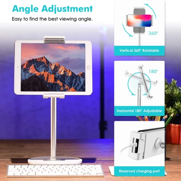 SYA0016410_2.webp AP-4H Height Adjustable Aluminum Alloy Holder for 4.5-13 inch Mobile Phones and Tablets - Image 3