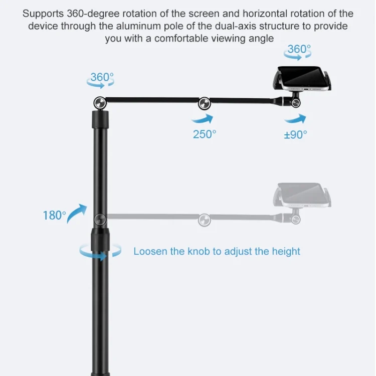 SYA0016411_4.webp AP-4P Desktop Stand for Tablet PC and Mbile Phone, 3.5-6 inch AluminumBase - Image 5