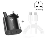 002 40W PD3.0 Dual Port USB-C / Type-C Charger with Type-C to Type-C Data Cable, UK Plug, UK Plug + Type-C to Type-C Cable - Image 2