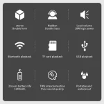 T&G TG635 Portable Outdoor Waterproof Bluetooth Speaker with Flashlight Function - Image 3