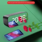 AEC BT518 Portable Wireless Bluetooth Speaker LED Alarm Clock Support AUX / TF Card / FM - Image 3