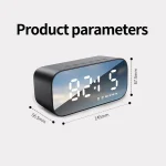 AEC BT518 Portable Wireless Bluetooth Speaker LED Alarm Clock Support AUX / TF Card / FM - Image 6